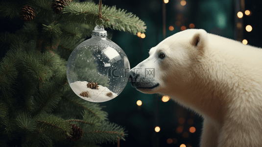 真实雪花图片背景图片_圣诞节北极熊图片12