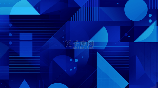 抽象拼接背景图片_蓝色几何抽象简约背景7