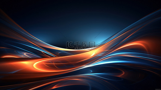 无限背景图片_蓝色与橙色混合无限标志PPT背景13