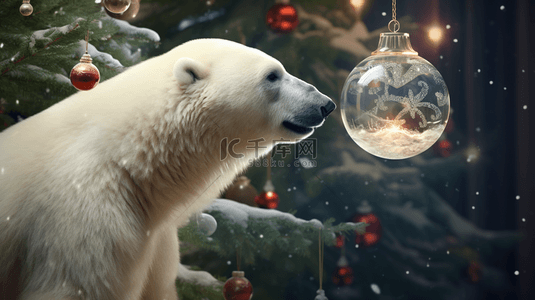 真实雪花图片背景图片_圣诞节北极熊图片13