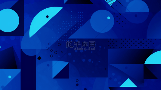 蓝色几何素材背景图片_蓝色几何抽象简约背景1