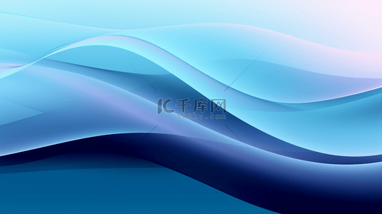 蓝色曲线大气背景图片_蓝色简约大气曲线商务背景9