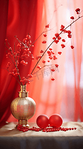 中国红春节主题背景