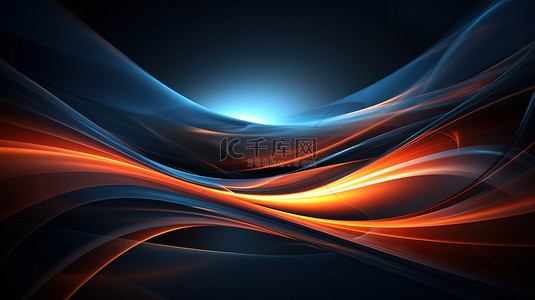壁纸图片背景图片_蓝色与橙色混合无限标志PPT背景8