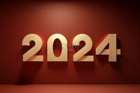金色立体背景背景图片_2024年新年元旦红色背景图片03