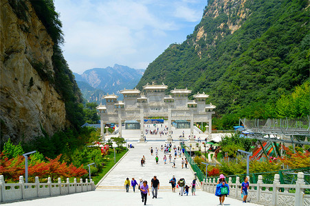 华山风景区自然风光山峰高山