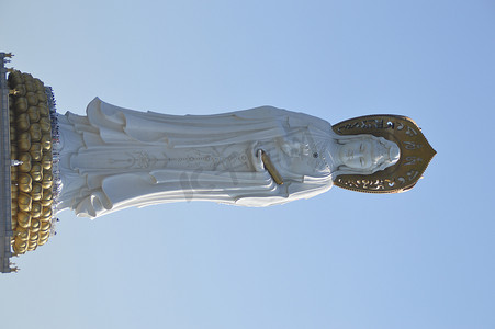海南三亚南山寺海上观音雕像摄影图片