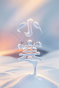 小寒节气冬天雪地背景116