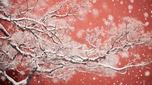 如懿传红墙摄影照片_冬季故宫红墙雪景