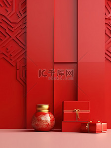 电商设计春节背景图片_红色大气新年背景2