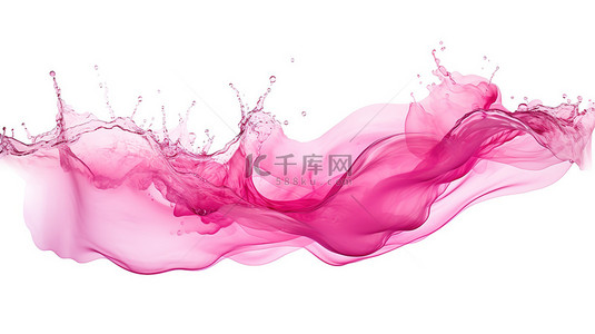 白色飞溅水花背景图片_芭比粉红色的水飞溅2
