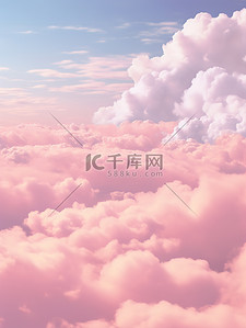 天空中的粉色彩云7背景背景图片