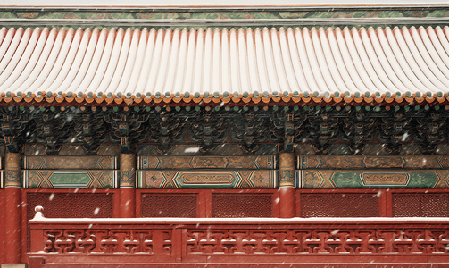 北京故宫博物院摄影照片_冬季故宫雪景摄影图25