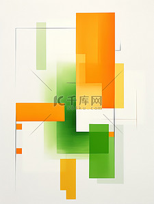 抽象几何橙色白色绿色黄色8背景素材