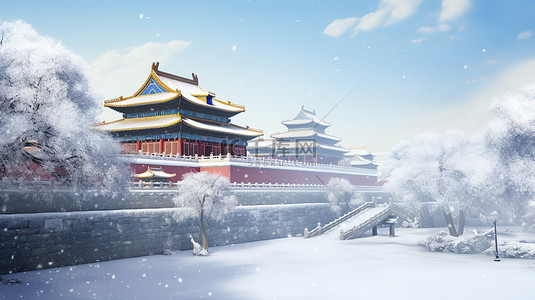 大雪紫禁城被雪覆盖7图片