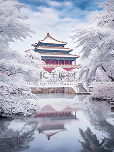 冬天的故宫背景图片_故宫宏伟建筑的雪景18背景