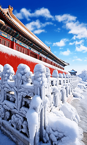 故宫下雪摄影照片_冬季故宫雪景摄影图6