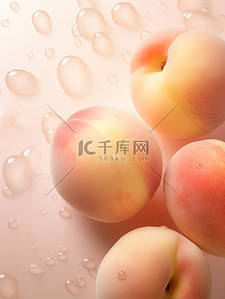 柔和桃子水泡背景14