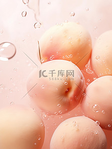 柔和桃子水泡背景4