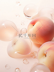 柔和桃子水泡背景6