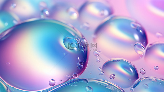彩虹般泡泡气泡水珠2素材