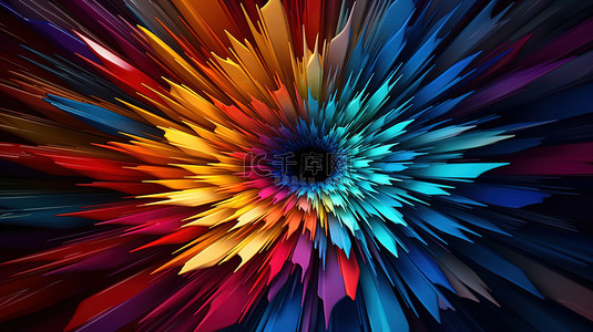 拼接彩色背景图片_几何形状组成的彩色漩涡6设计图