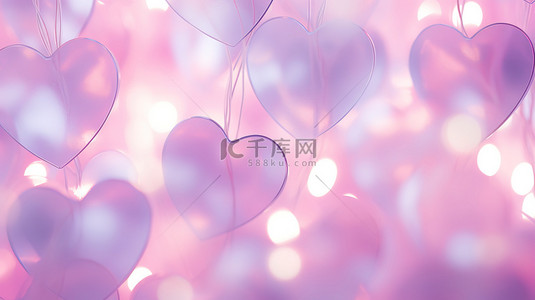 浪漫粉紫色爱心形状11背景设计图