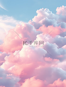 天空中的粉色彩云15背景设计图