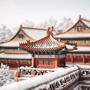 大雪背景图片_冬天雪景故宫大雪1设计图