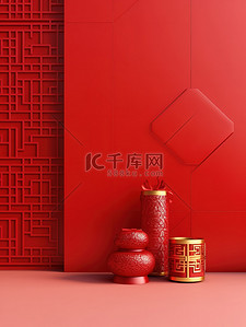 电商设计春节背景图片_红色大气新年背景19