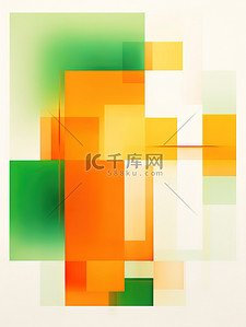 抽象几何橙色白色绿色黄色3背景背景图