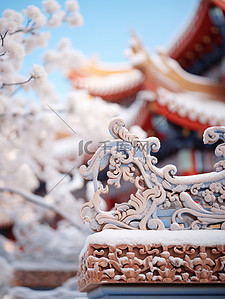 紫禁城背景图片_冬天下雪的故宫特写15设计图