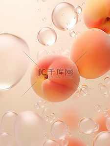 水泡背景背景图片_柔和桃子水泡背景3