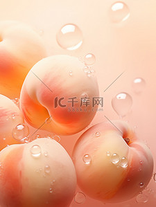 水泡背景图片_柔和桃子水泡背景12