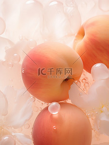 水泡背景图片_柔和桃子水泡背景10