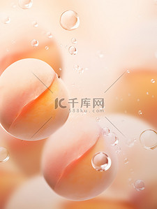 桃子背景图片_柔和桃子水泡背景2