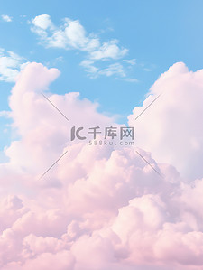 浪漫背景背景图片_天空中的粉色彩云4背景设计