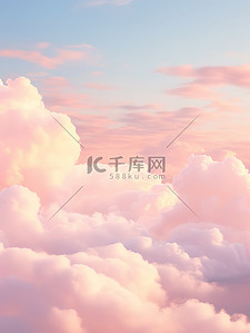 天空彩云背景图片_天空中的粉色彩云14背景背景素材