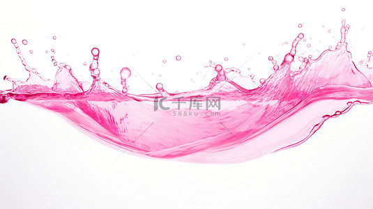 飞溅的水花素材背景图片_芭比粉红色的水飞溅4