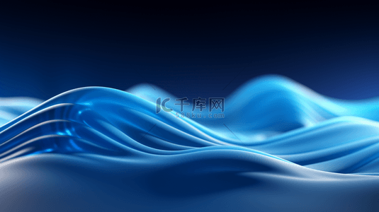 蓝色柔软质感波浪线条背景1素材