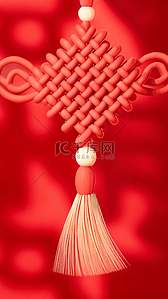 红色喜庆新年图背景图片_国风新年喜庆中国结通用背景