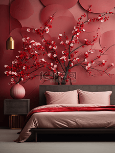中国风喜庆装饰卧室图片4