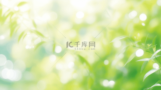 浅绿色背景图片_清新春季绿色枝叶光影背景图片