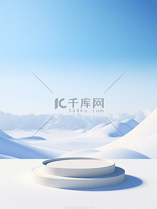 冰雪王国背景图片_冬天寒冷冰雪产品展台背景(15)