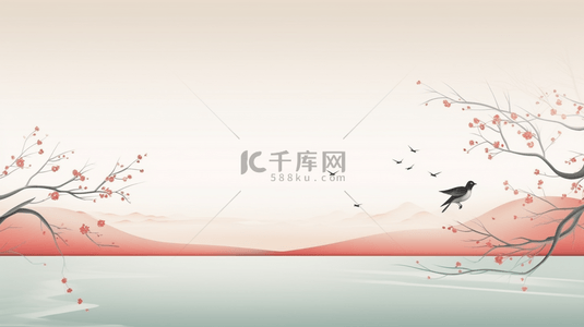 古典梅花素材背景图片_中国风传统古典装饰背景34背景素材