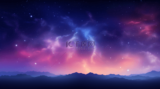 紫色霓虹天空星空背景7背景图片