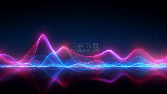 蓝紫色光效线条音乐节奏背景1背景素材