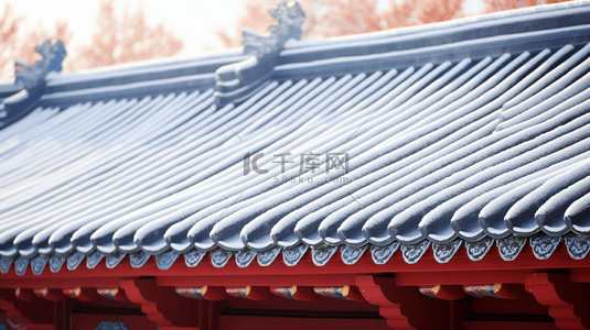 飞檐屋顶背景图片_北京故宫冬季雪景特写镜头图片8