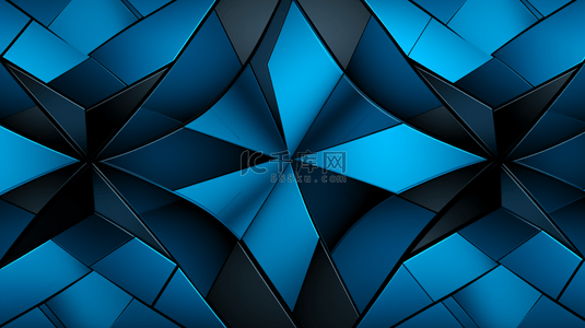 蓝色几何多边形背景图片_蓝色几何科技感纹理装饰背景14背景图片