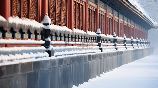 故宫冬季古建筑雪景图片27